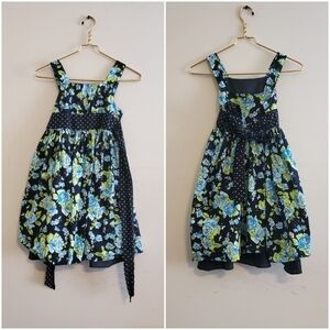 Bonnie Jean Girls Cotton  floral printed casual Midi  dress size 10